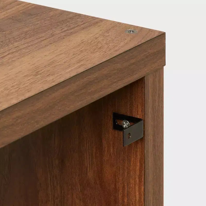 13-Inch 2-Cube Walnut Wood Decorative Organizer