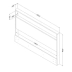 Testata del letto a pannello Full/Queen – Design classico per la camera da letto