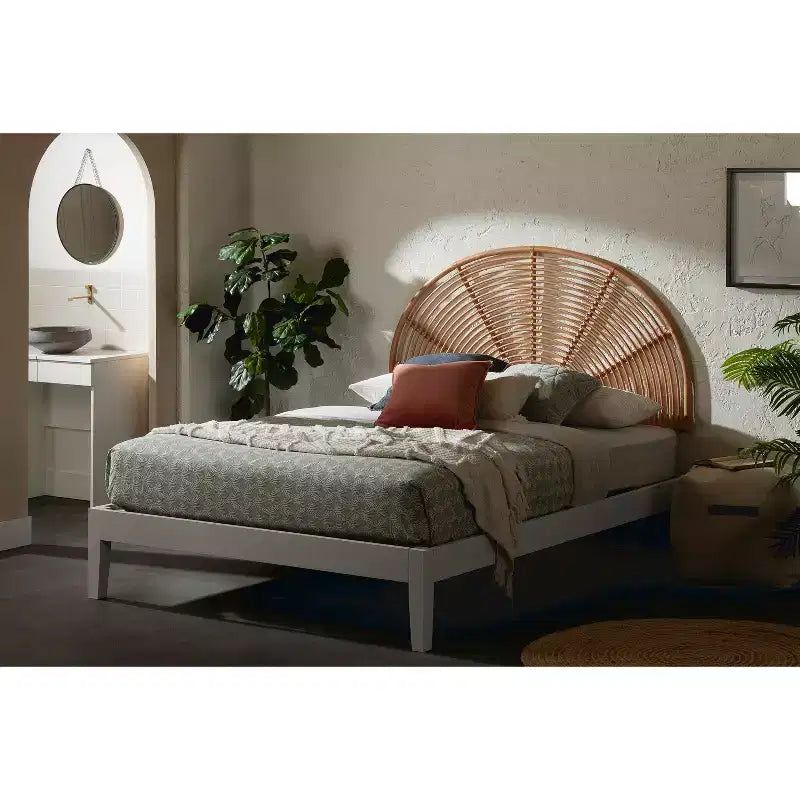 HomeStockRainbow Natural Rattan Wall Mounted Headboard Hoya