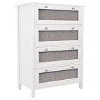 Cassettiera moderna a 4 cassetti larga 69,9 cm – Cassettiera di grande capacità per camera da letto