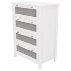 Cassettiera moderna a 4 cassetti larga 69,9 cm – Cassettiera di grande capacità per camera da letto