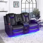 Home Imports Emporium Deluxe Theater Style Motion Loveseat with LED Lights