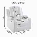 Poltrona a Due Posti Reclinabile Deluxe in Stile Cinema con Luci a LED