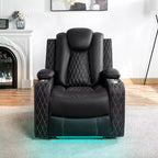 Poltrona a Due Posti Reclinabile Deluxe in Stile Cinema con Luci a LED