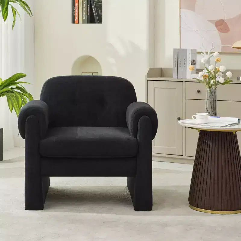 Hyleory 33.07'' Downy Fluffy Cloud Upholstered Accent Chair,Armchair for Bedroom Reception Area Reading Room Living Room(set of 2)