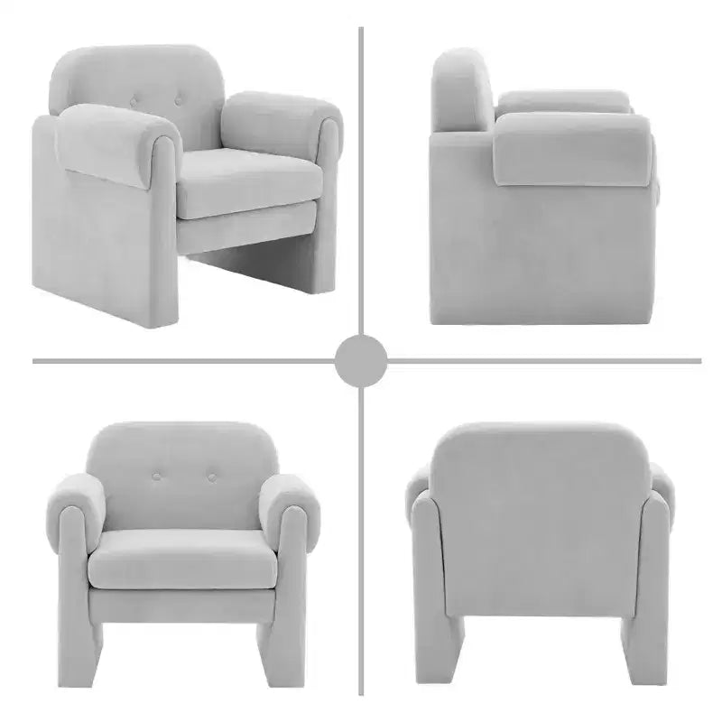 Hyleory 33.07'' Downy Fluffy Cloud Upholstered Accent Chair,Armchair for Bedroom Reception Area Reading Room Living Room(set of 2)