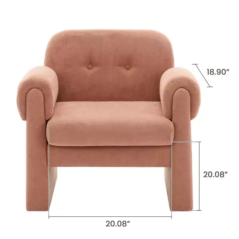 Hyleory 33.07'' Downy Fluffy Cloud Upholstered Accent Chair,Armchair for Bedroom Reception Area Reading Room Living Room(set of 2)