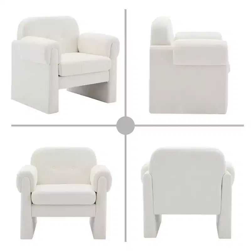 Hyleory 33.07'' Downy Fluffy Cloud Upholstered Accent Chair,Armchair for Bedroom Reception Area Reading Room Living Room(set of 2)