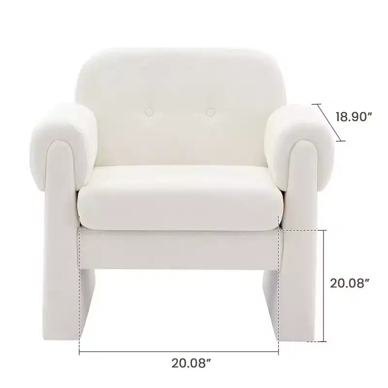 Hyleory 33.07'' Downy Fluffy Cloud Upholstered Accent Chair,Armchair for Bedroom Reception Area Reading Room Living Room(set of 2)