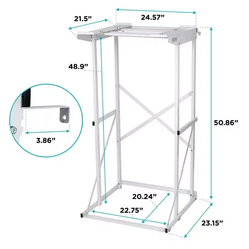 BLACK+DECKER BWDS Washer Dryer Stacking Rack Stand, White