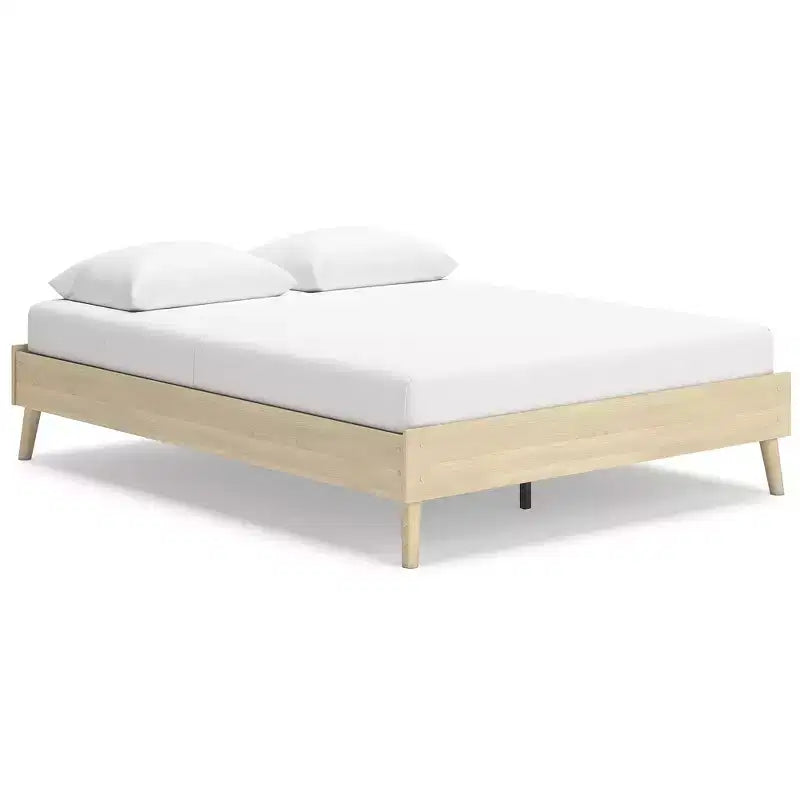 Signature Design by Ashley Cabinella Queen Platform Bed, Tan