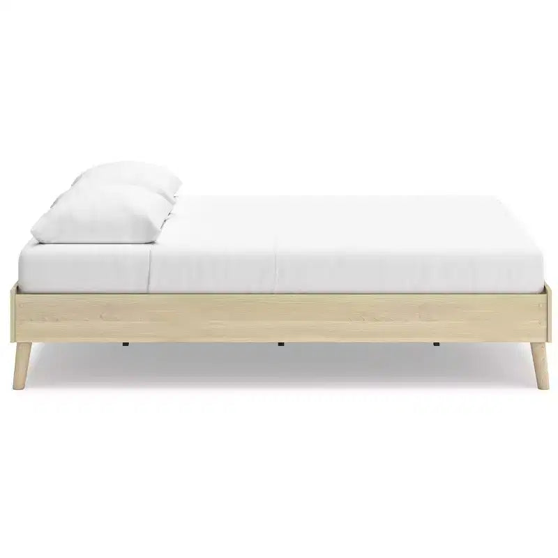 Signature Design by Ashley Cabinella Queen Platform Bed, Tan