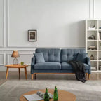 Light Grey 32 in. W x 70 in.H Polyester Three-seater Sofa With Waterproof Fabric And USB Charging Port