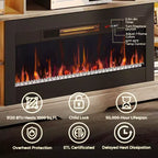 Mobile TV Alto con Camino Elettrico da 36" e Luci LED RGB per TV Fino a 80"