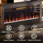 Mobile TV Alto con Camino Elettrico da 36" e Luci LED RGB per TV Fino a 80"