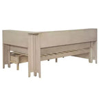 Daybed in Legno per Materasso Singolo con Mensole e 3 Cassetti