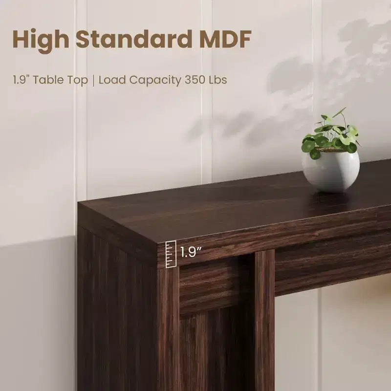 70.8 Modern Console Table,Thick Wood Design Hall & Sofa Table for Entryway, Living Room Behind Couch