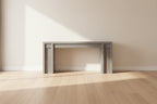 70.8 Tavolo Consolle Moderno, Design in Legno Spesso, Tavolo da Ingresso e Divano per Ingresso, Soggiorno Dietro il Divano