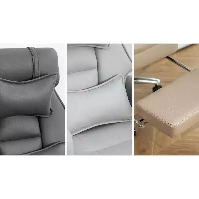 360° Swivel Ergonomic Recliner Office Chair with Footrest, Headrest & Lumbar Pillow