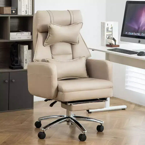 360° Swivel Ergonomic Recliner Office Chair with Footrest, Headrest & Lumbar Pillow