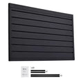 VEVOR Slat Wall Paneling, 2 x 4 ft, PVC Garage Slatwall with Modular Design, Black Slat Wall Easy-to-Install Adjustable Slatwall Panel, Black