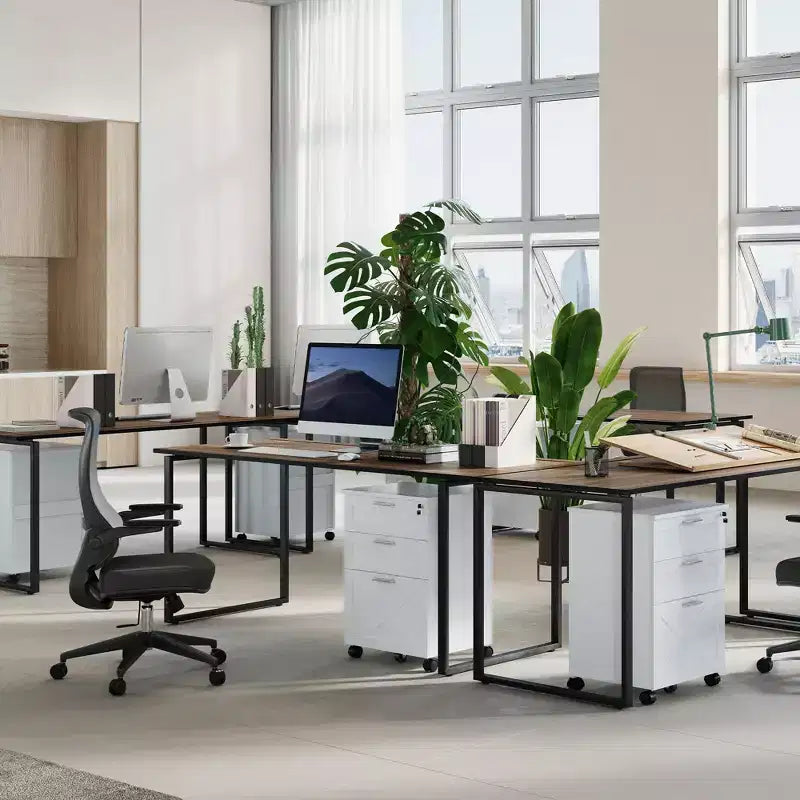 3-Drawer Mobile File Cabinet with Lock – Under Desk Office Storage Organizer