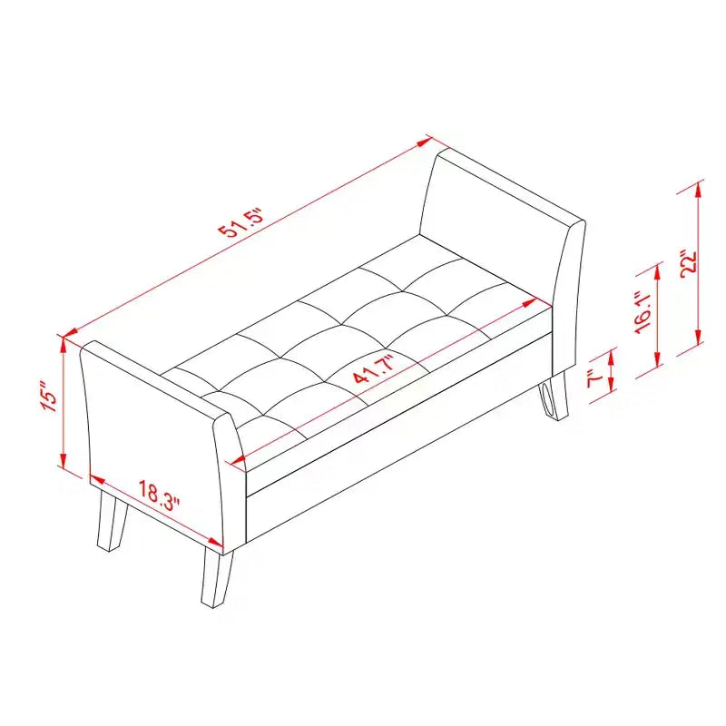 Velvet Tufted Storage Bench with Solid Wood Legs – Gray, Multi-Purpose Ottoman