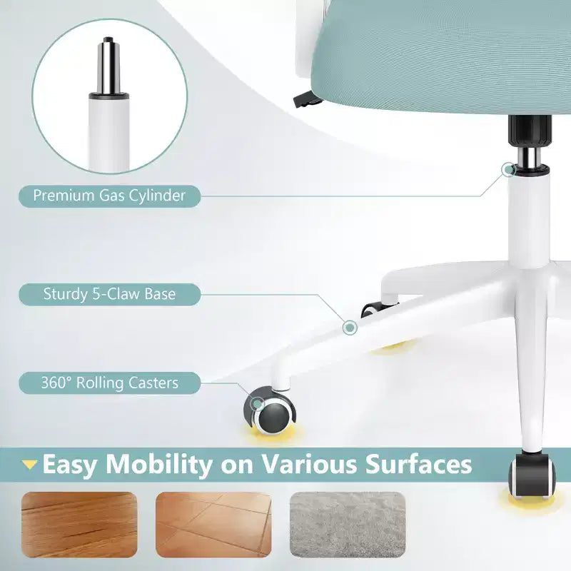 Ergonomic Mesh Office Chair with Lumbar Support & Flip-Up Arms – Multiple Colors