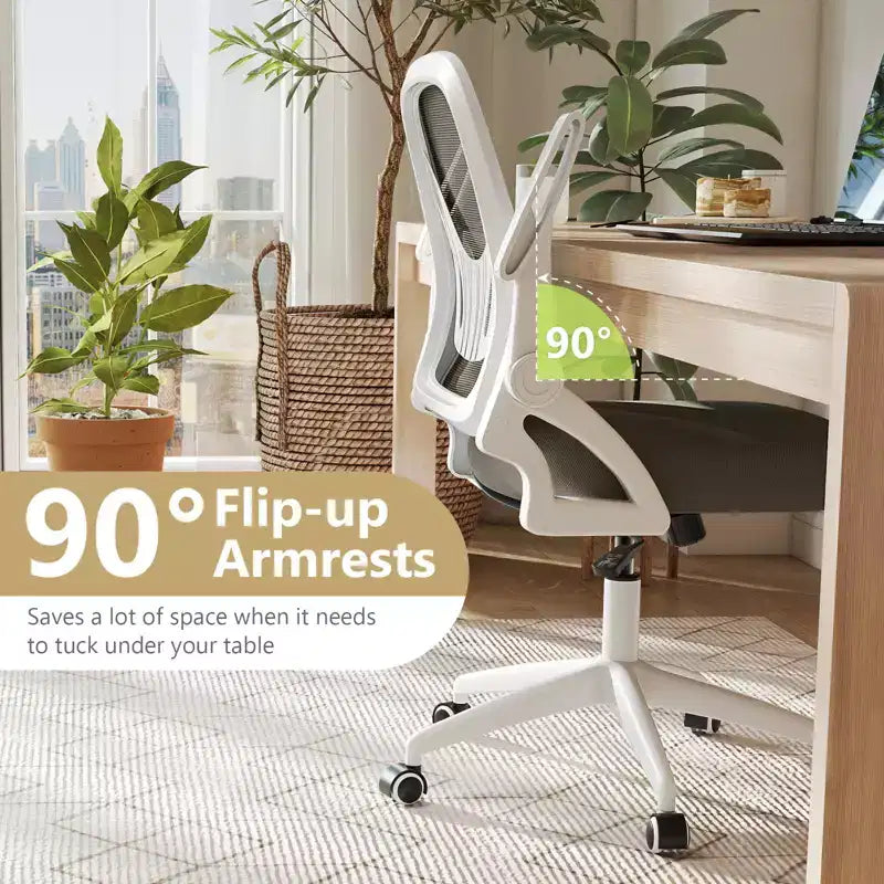 Ergonomic Mesh Office Chair with Lumbar Support & Flip-Up Arms – Multiple Colors
