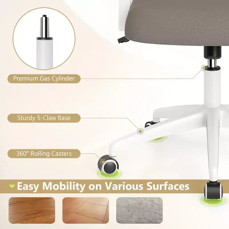 Ergonomic Mesh Office Chair with Lumbar Support & Flip-Up Arms – Multiple Colors