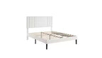 Modern King Size Platform Bed Frame with PU Upholstered Headboard & Wood Slats