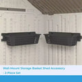 4-Pack Outdoor Shed Resin Storage Baskets – Black, 25 x 7.25 Inch