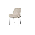 Sedia da pranzo moderna con braccioli curvi – Beige, Stile contemporaneo