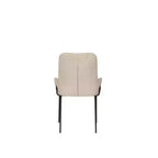 Sedia da pranzo moderna con braccioli curvi – Beige, Stile contemporaneo