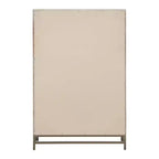 Cassettiera boho a 5 cassetti in legno massiccio – Finitura rovere con cassetti rivestiti in cedro
