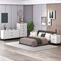 4-Piece Modern Bedroom Set – Chest, Dresser & 2 Nightstands, Off-White