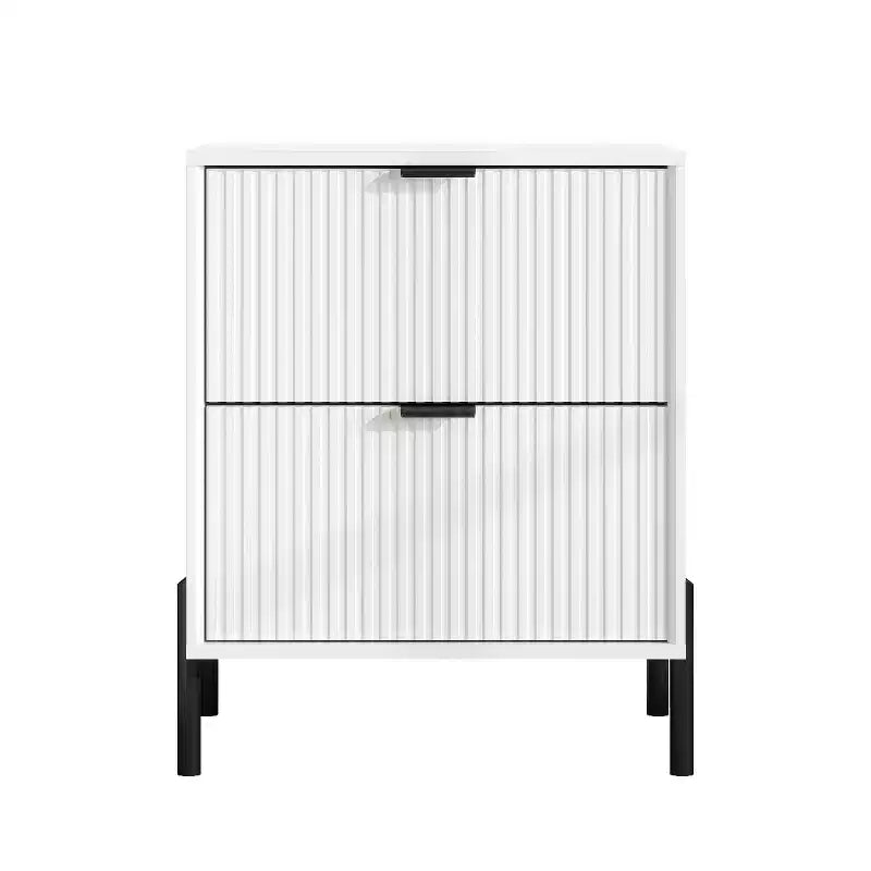 4-Piece Modern Bedroom Set – Chest, Dresser & 2 Nightstands, Off-White
