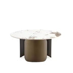 Manhattan Comfort Monica Sintered Stone Top Coffee Table Gold