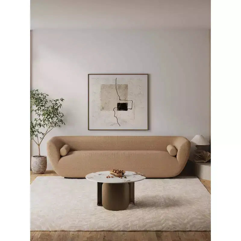 Sintered Stone Top Coffee Table with Gold Base