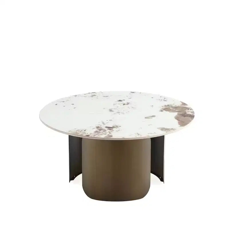 Sintered Stone Top Coffee Table with Gold Base