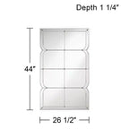 Specchio da parete ricurvo multi-pannello 26,5" x 44"