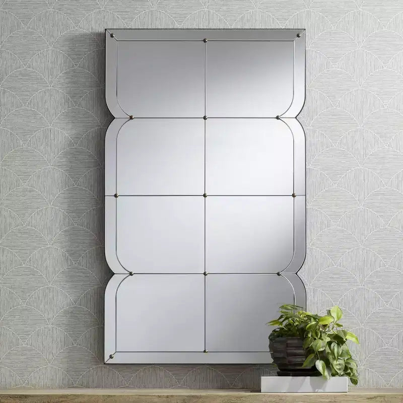 Uttermost Henri 26 1/2 x 44 Curved Multi Panel Wall Mirror