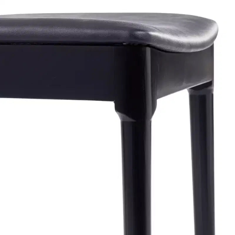 Emma and Oliver Set of 2 Solid Wood Dining Chairs with Spindle Backrests and Vinyl Seats