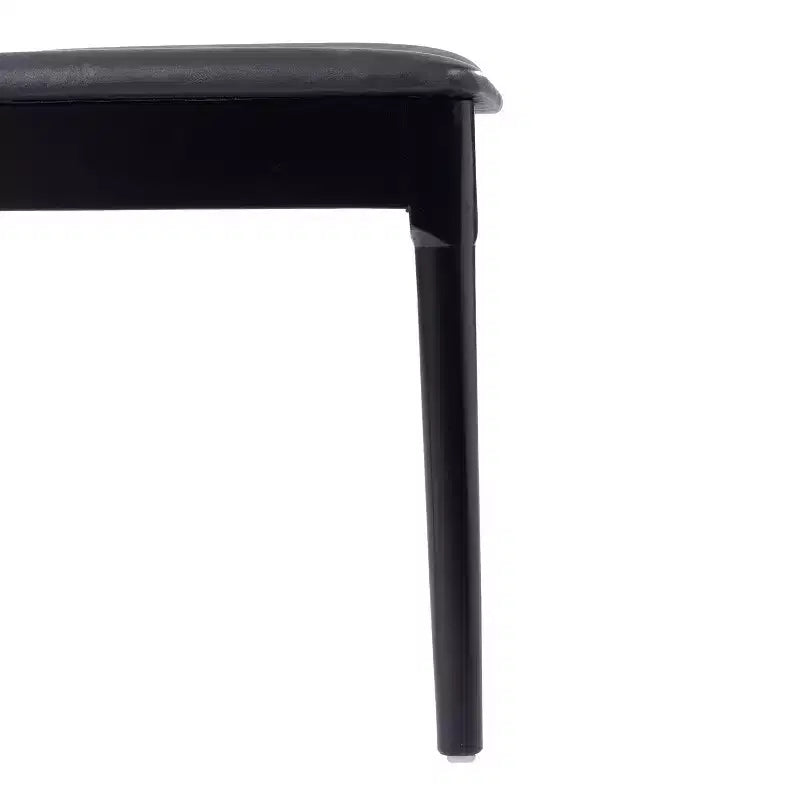 Emma and Oliver Set of 2 Solid Wood Dining Chairs with Spindle Backrests and Vinyl Seats