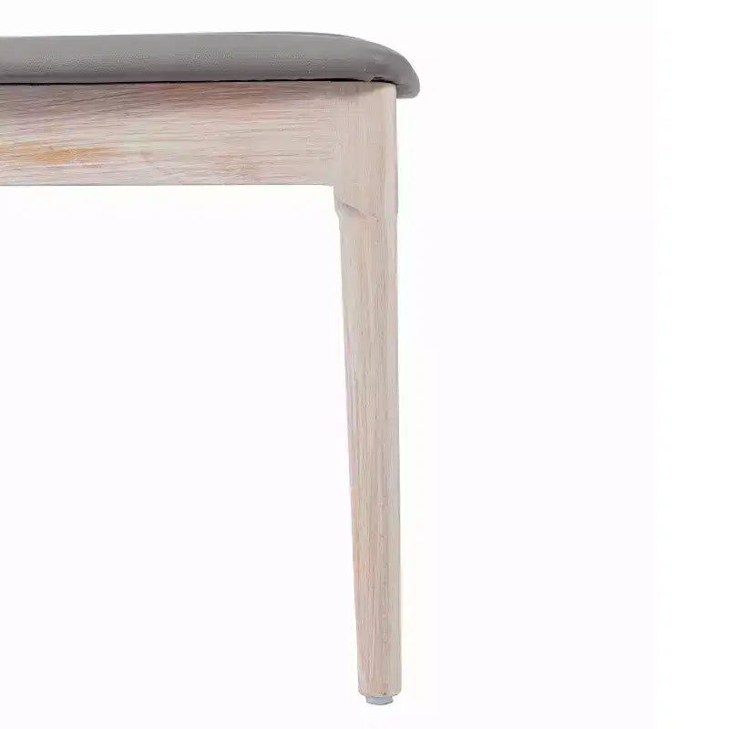 Emma and Oliver Set of 2 Solid Wood Dining Chairs with Spindle Backrests and Vinyl Seats