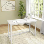 Plank+Beam Solid Wood Writing Desk, Simple Desk for Bedroom, Home Office Study Desk, 47.25