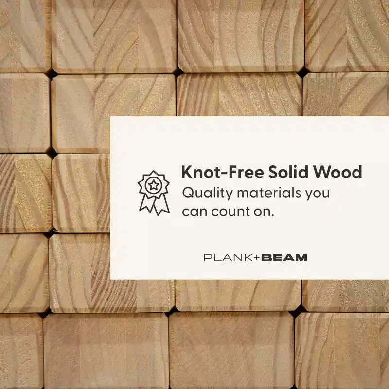 Plank+Beam Solid Wood Writing Desk, Simple Desk for Bedroom, Home Office Study Desk, 47.25