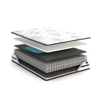 Materasso Ibrido a Molle Insacchettate da 10 Pollici con Memory Foam in Gel Rinfrescante