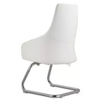 Sedia da ufficio in pelle con base a slitta in ferro moderna – Seduta ergonomica da scrivania e per ospiti