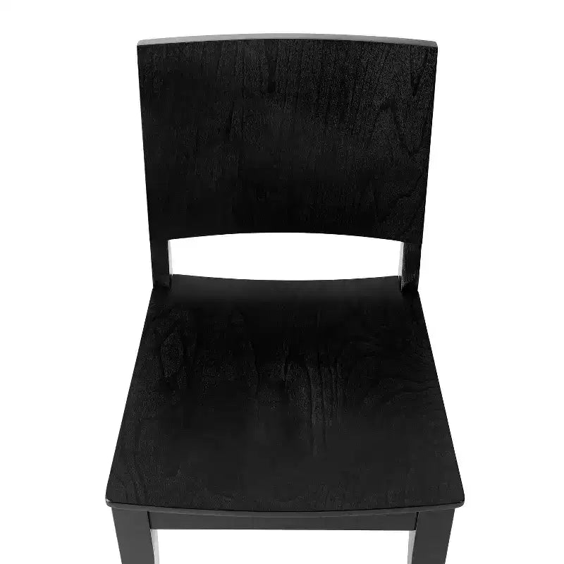 Flash Furniture 2 Pack Naples Commercial Grade Solid Wood Dining Chairs with Curved Backrests